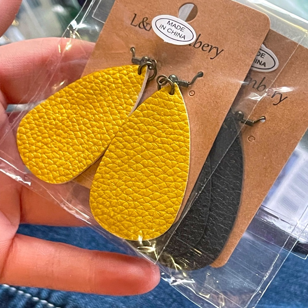 Faux Leather Boho Earrings